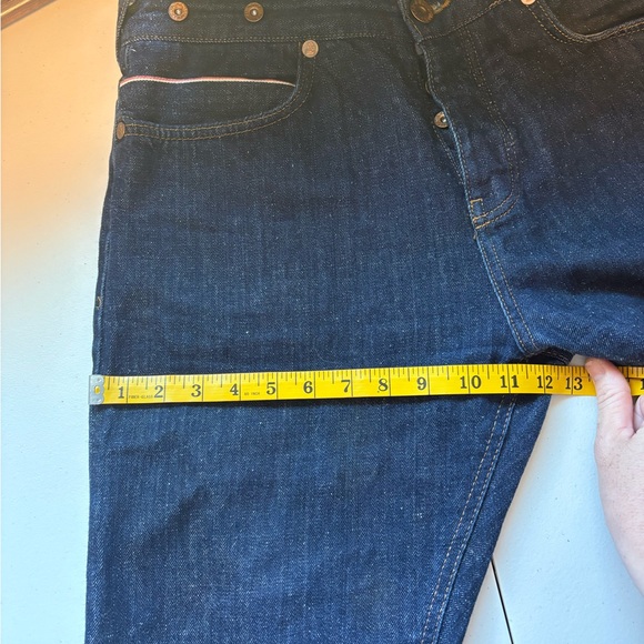 &Sons THE NEW FRONTIER 14OZ SELVEDGE ANTI-BAC RAW DENIM JEANS size 34 - Picture 16 of 16